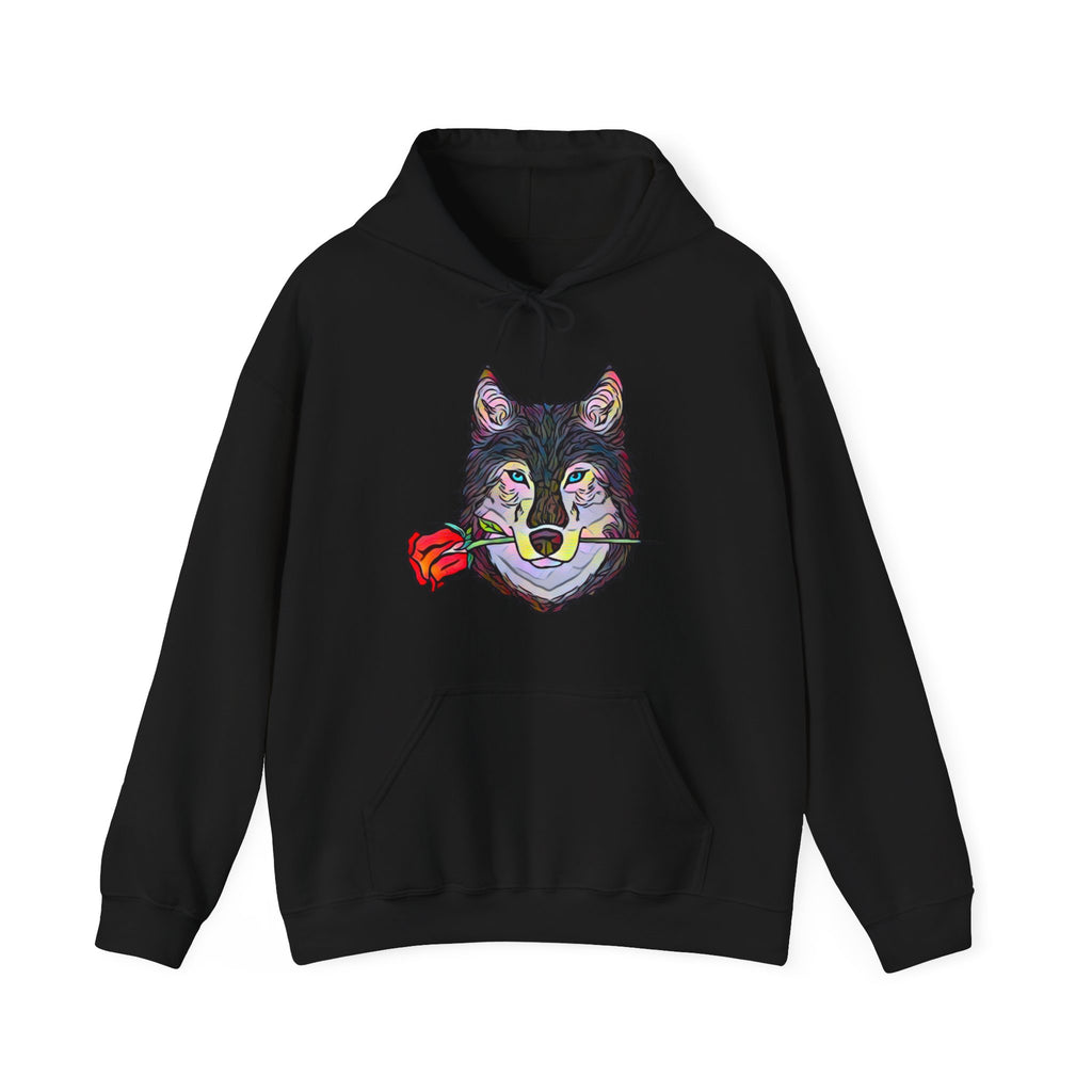 Abstract Inspired Wolf Graphic Hoodie