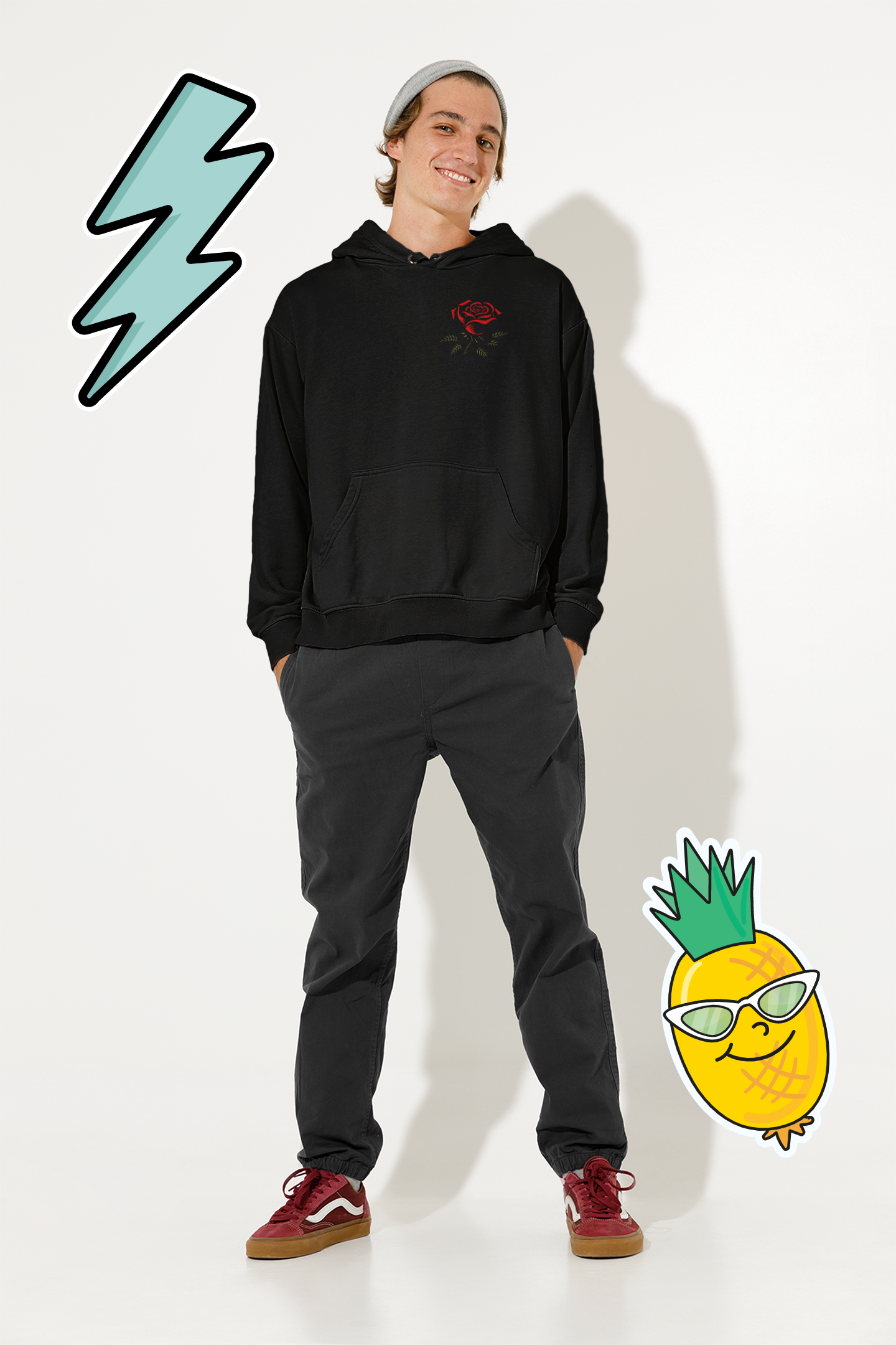 Be Yourself Red Rose Unisex Hoodie