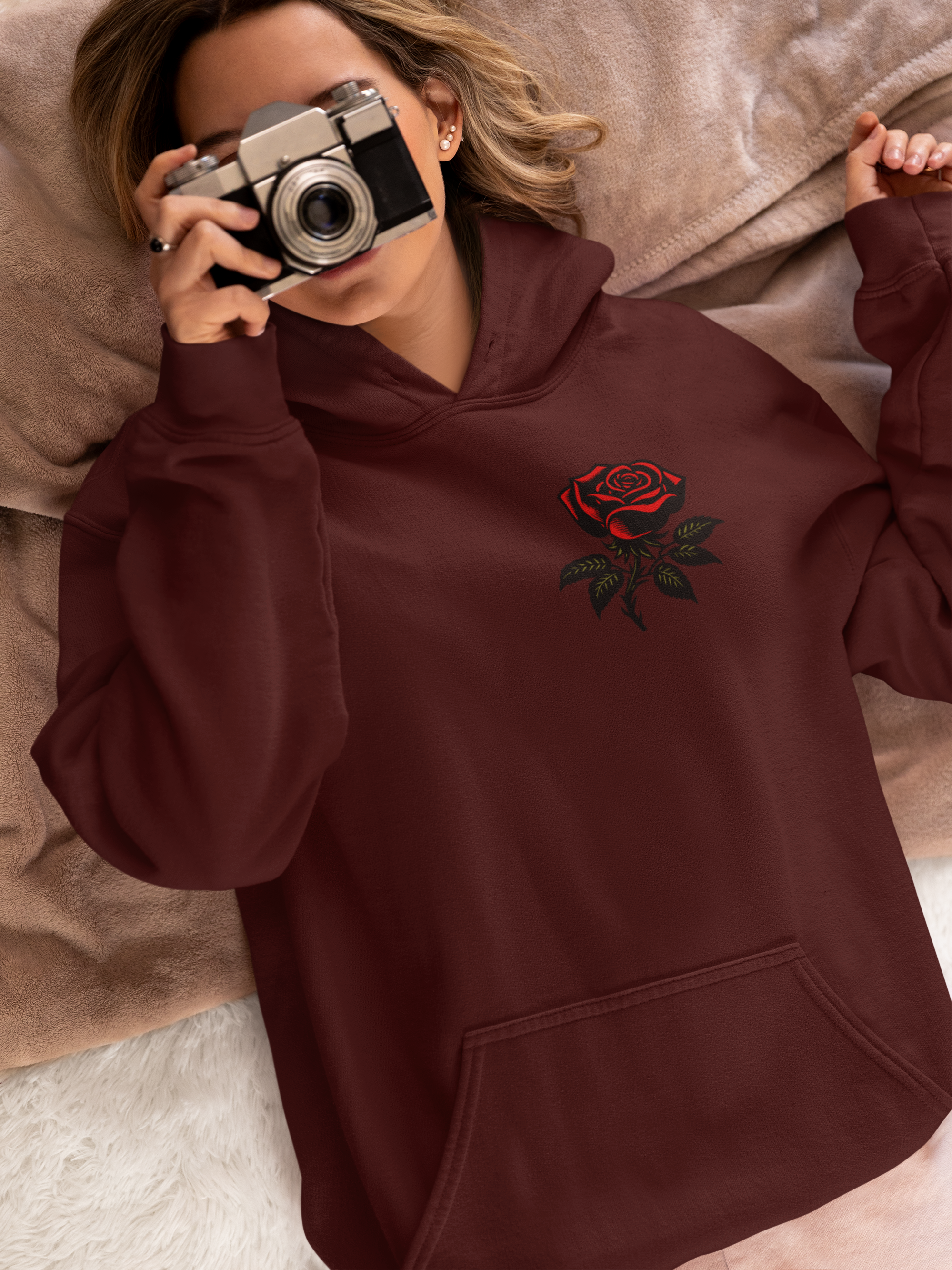 Be Yourself Red Rose Unisex Hoodie