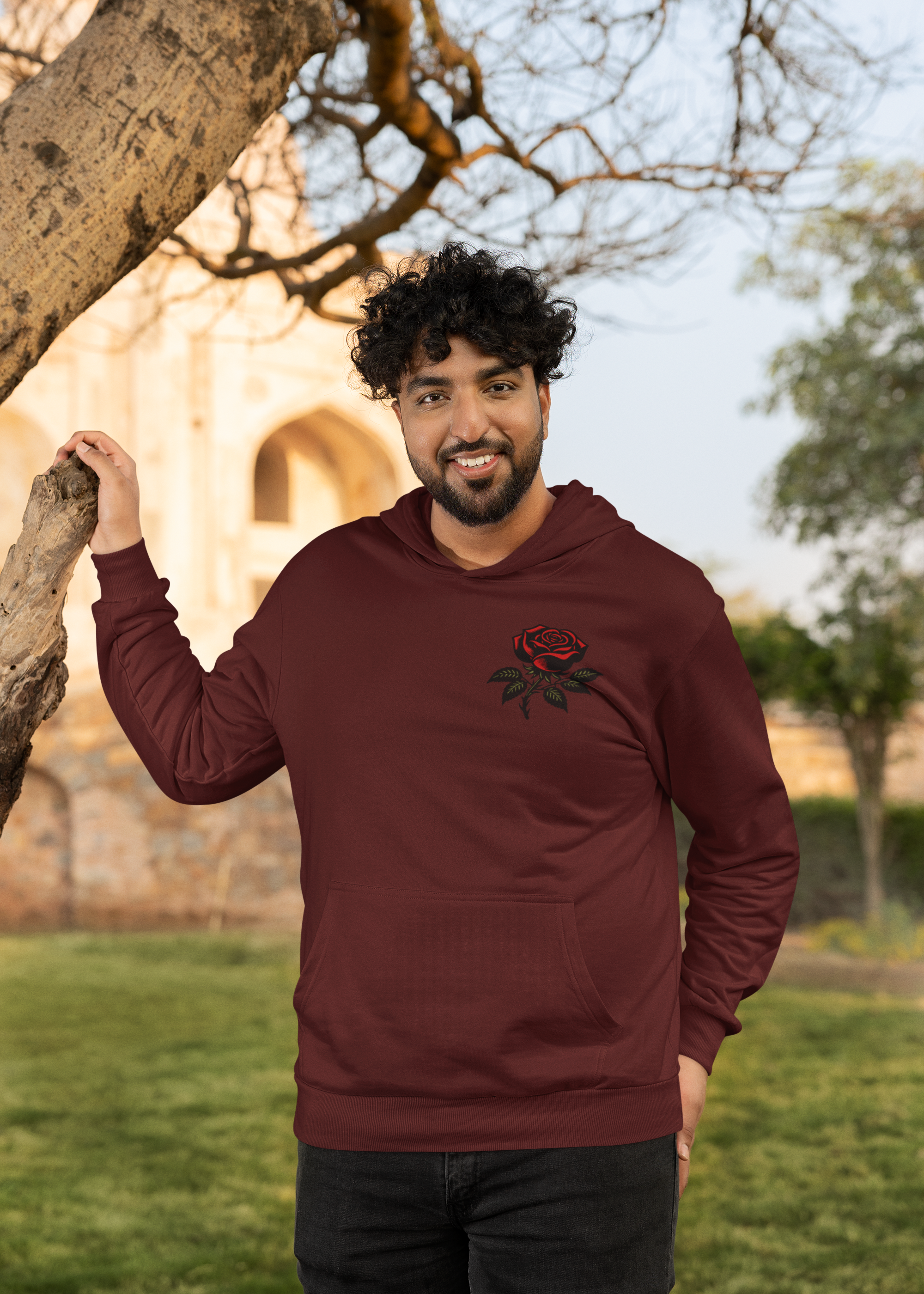 Be Yourself Red Rose Unisex Hoodie