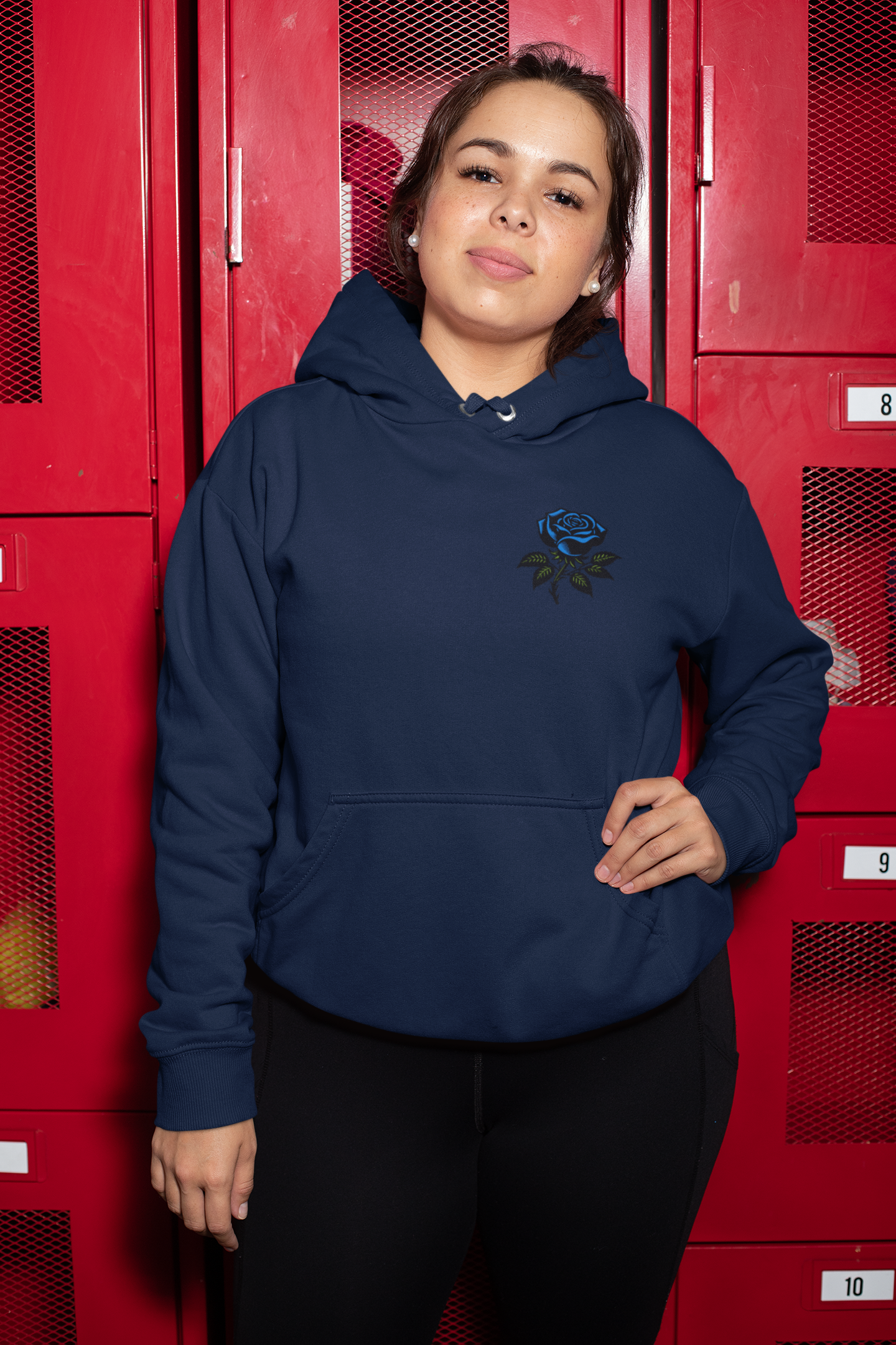 Be Yourself Blue Floral Fleece Unisex Hoodie