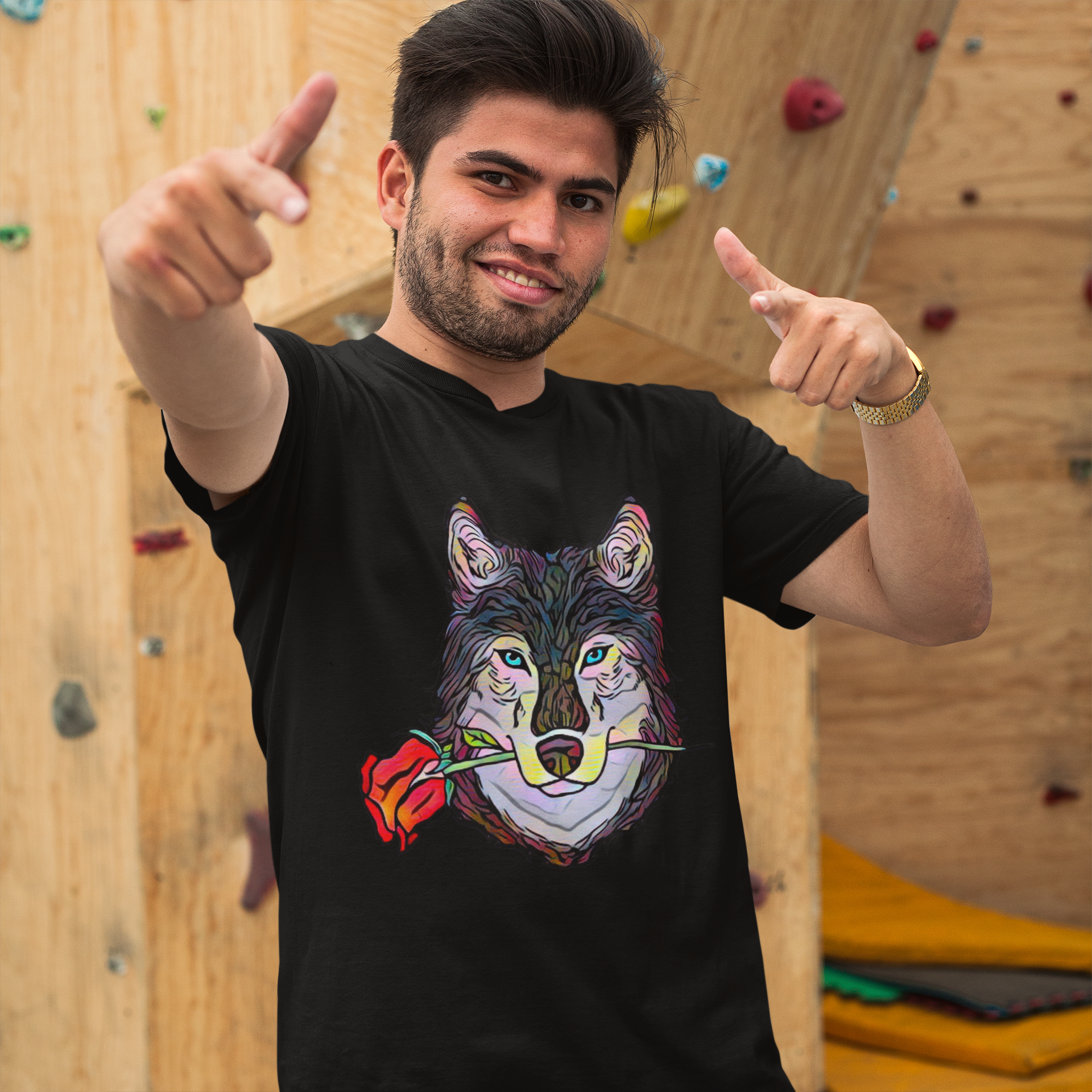 Abstract Inspired Wolf Graphic Tee