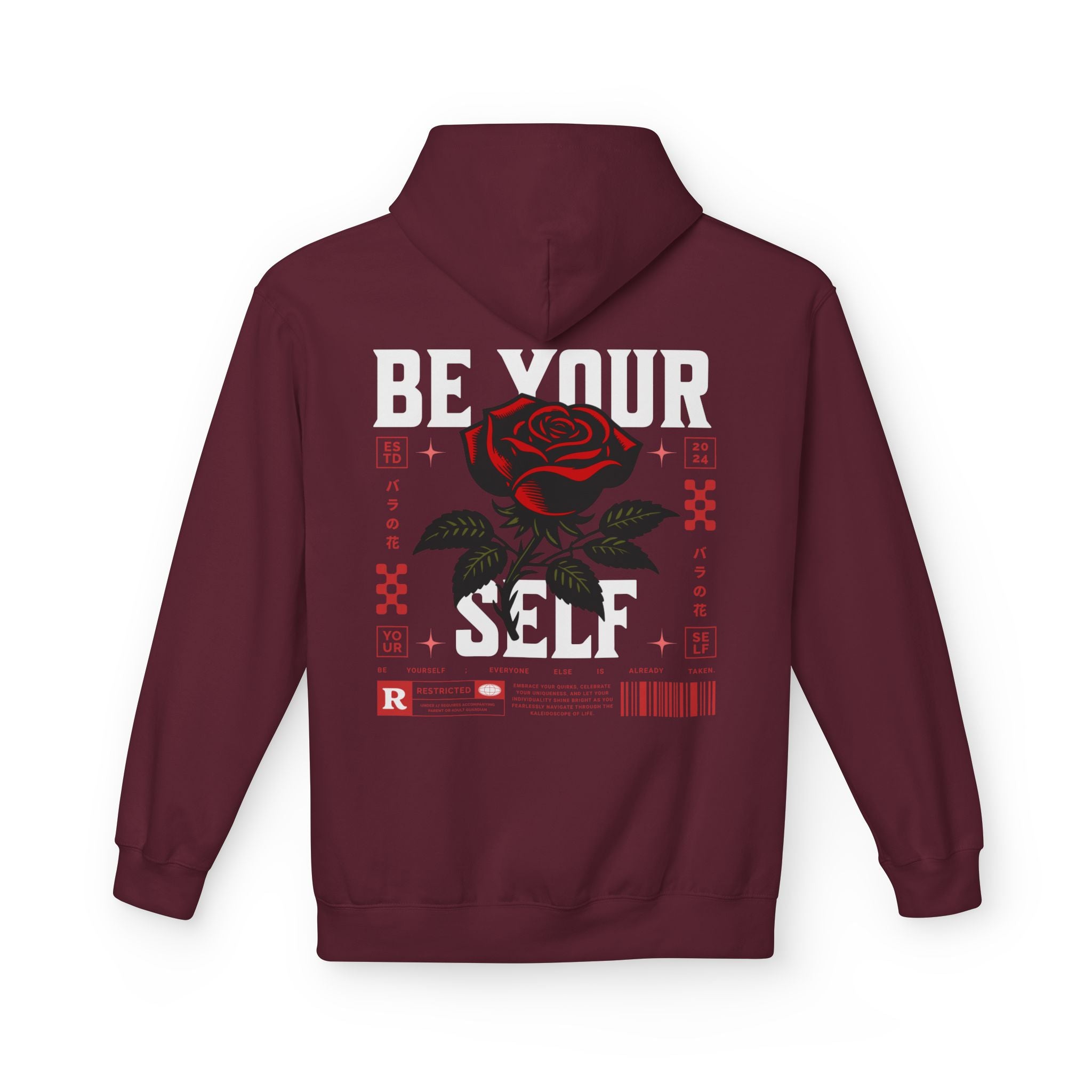 Be Yourself Red Rose Unisex Hoodie