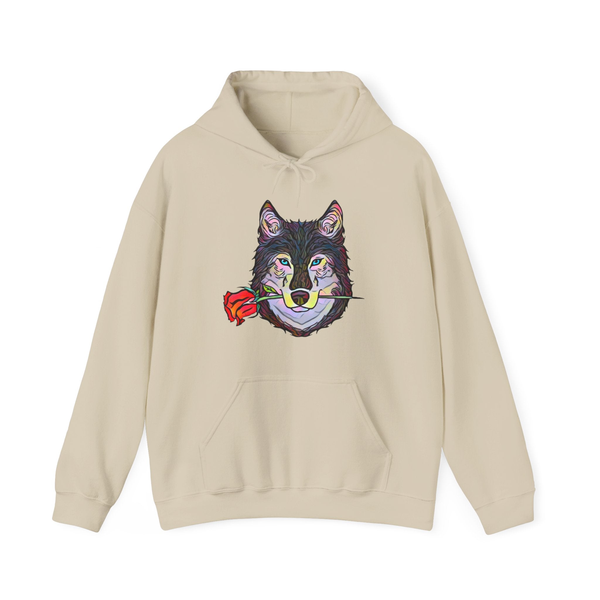 Abstract Inspired Wolf Graphic Hoodie